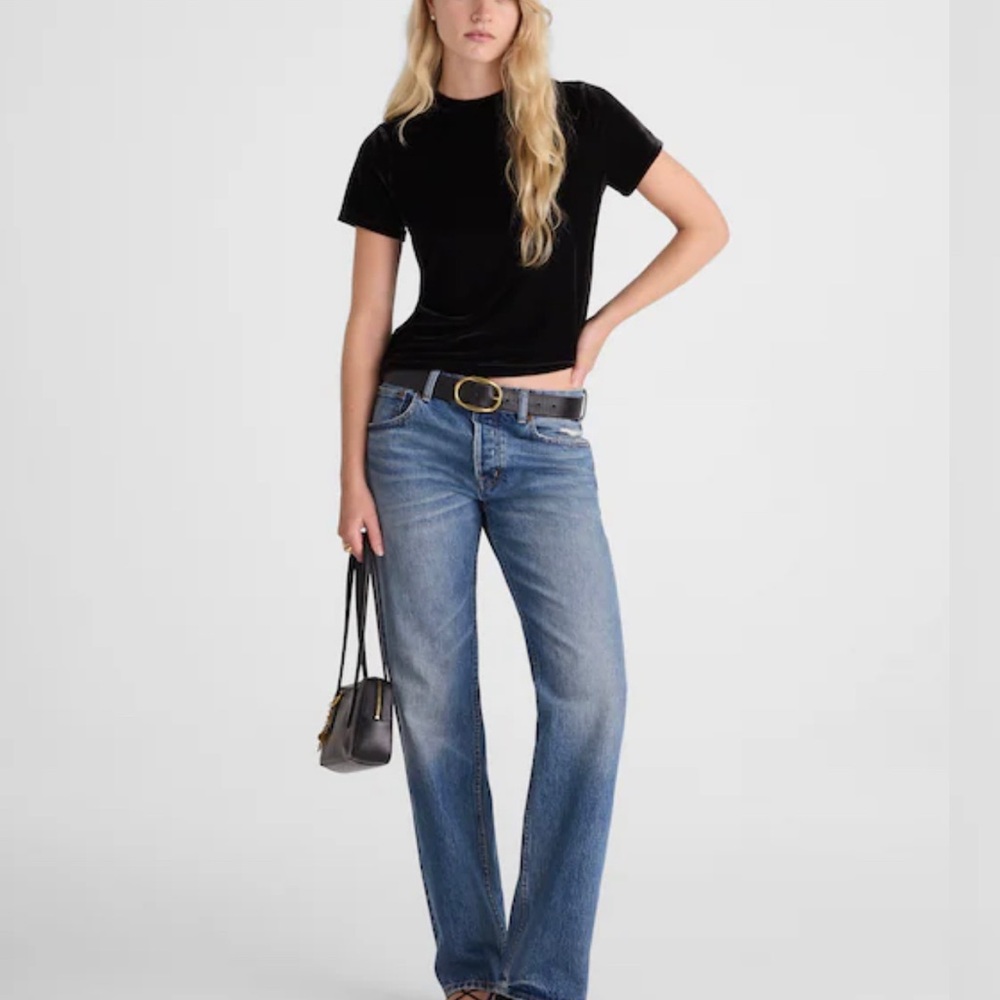 Madewell The Relaxed Tee in Velvet size XS RT: $68 - Picture 2 of 9